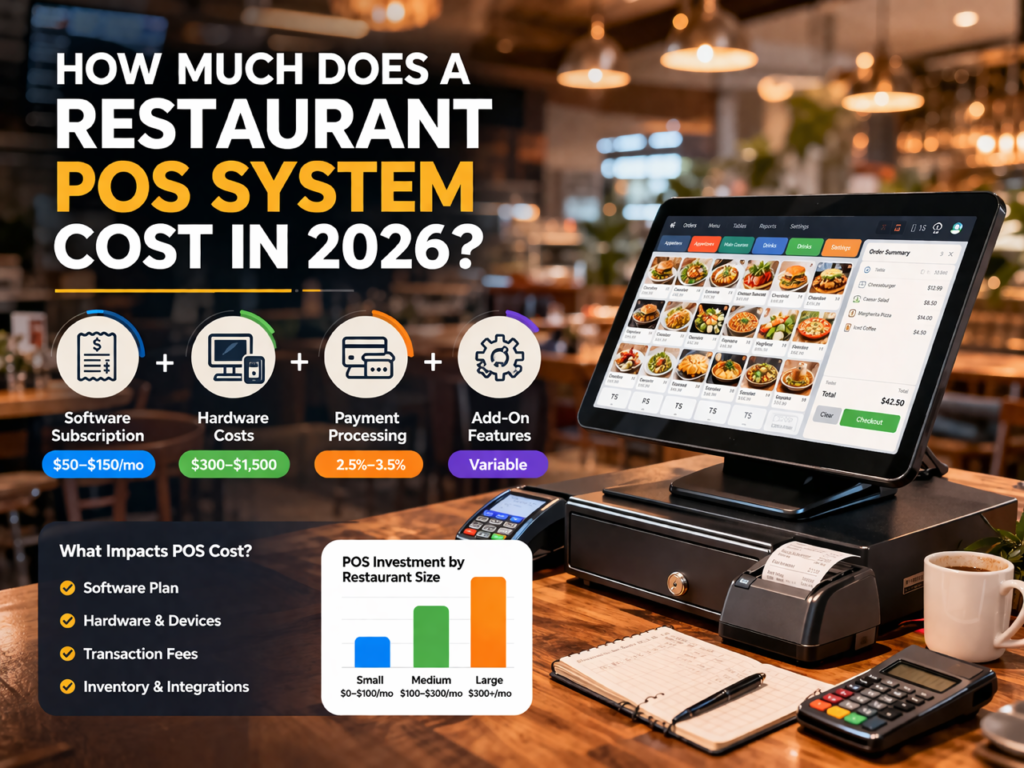 restaurant POS system cost breakdown including software, hardware and payment processing