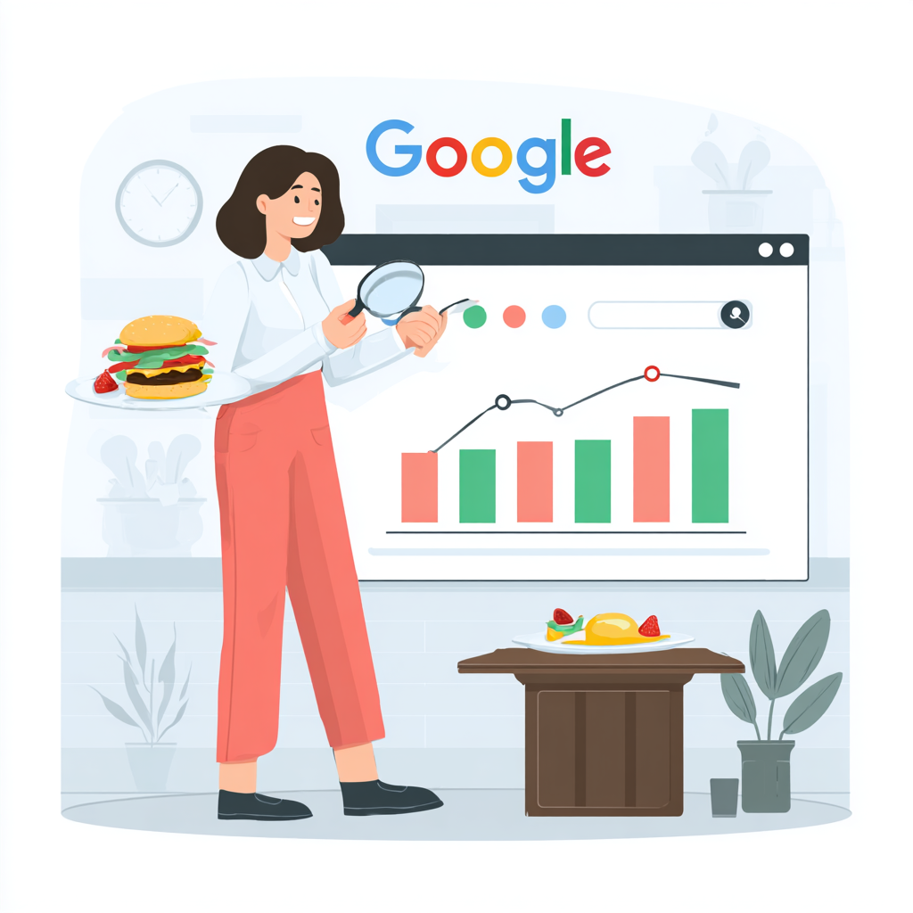 Restaurant Google Maps ranking dashboard with reviews, ratings and local SEO optimization