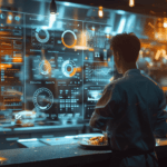 Smart restaurant operations dashboard showing sales analytics, inventory tracking, and automation tools for small and medium restaurants