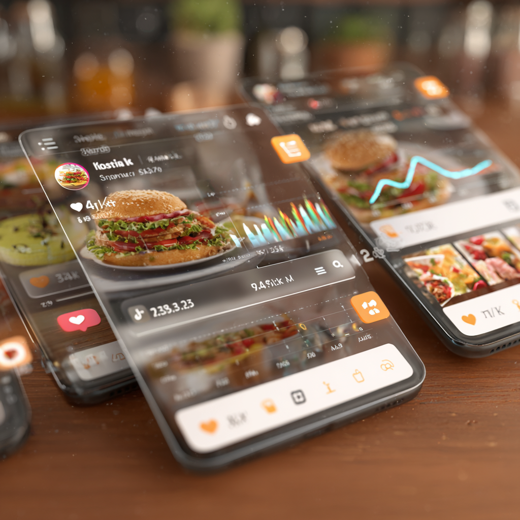 Social media marketing strategies for small restaurants showing engagement growth and customer reach